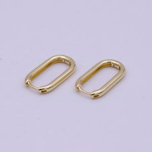 14k gold filled u-förmige Huggie Ohrringe mit Klappbrisur t270