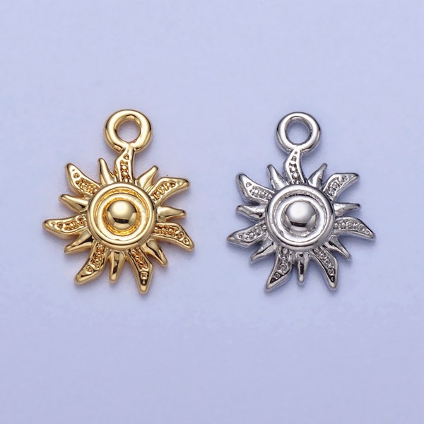 Mini Gold Sun Charm Céleste Charm Boho Yogi Charm Bijoux Trouver Argent Sun Ray Charm pour Collier Bracelet Boucle d’oreille Fourniture AC030