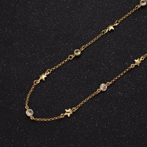 小さなラウンドベゼルセッティングチェーン、繊細なゴールドスターチェーン、1ヤードあたり14kゴールドフィルドケーブルチェーン、ジュエリー製作用品