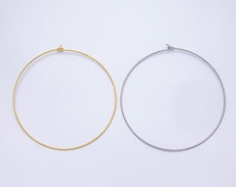 Minimalistische 14k Gold Filled Choker Halskette Manschetten-Halskette für personalisierte Charm Beads Schmuck WA-4443