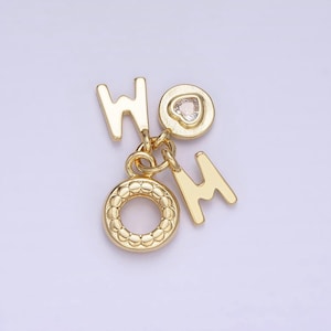 Anillo para mamá bañado en oro de 14 k con corazón de circonita cúbica de 20 mm / ag-629