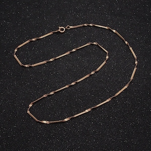 1pc 18.5&#39;&#39; ready to use gold twisted necklace chain, layering rope chain dainty necklace, for pendant charm necklace making wa-1603
