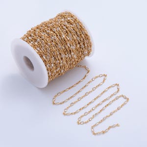 16K Gold gefüllt 2,5 mm facettierte klare Kugel Edelstein unfertige Kette lose Lagerware | Rolle-1582