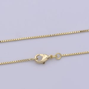 1pc 18&#39;&#39; ready to wear gold square box chain necklace, layering dainty box chain for jewelry making with pendant charm, wa-421