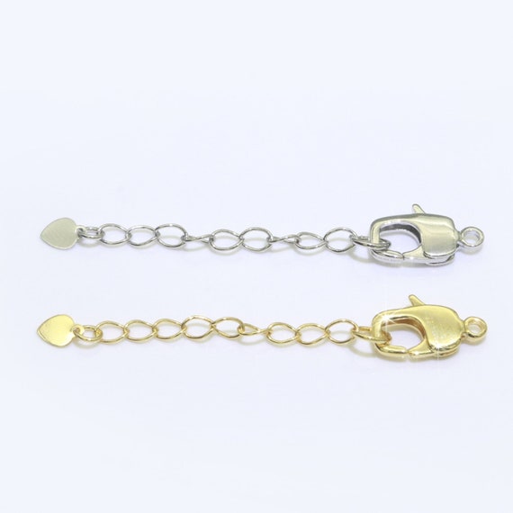 14K White Gold Chain Extender, 2 or 3 Length Priced Individually Findings  (2 inches)