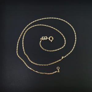 18&quot; gold chain necklace, fine scroll gold chain, simple 14k gold fill necklace, thin plain women&#39;s necklace 18 inch women&#39;s chain
