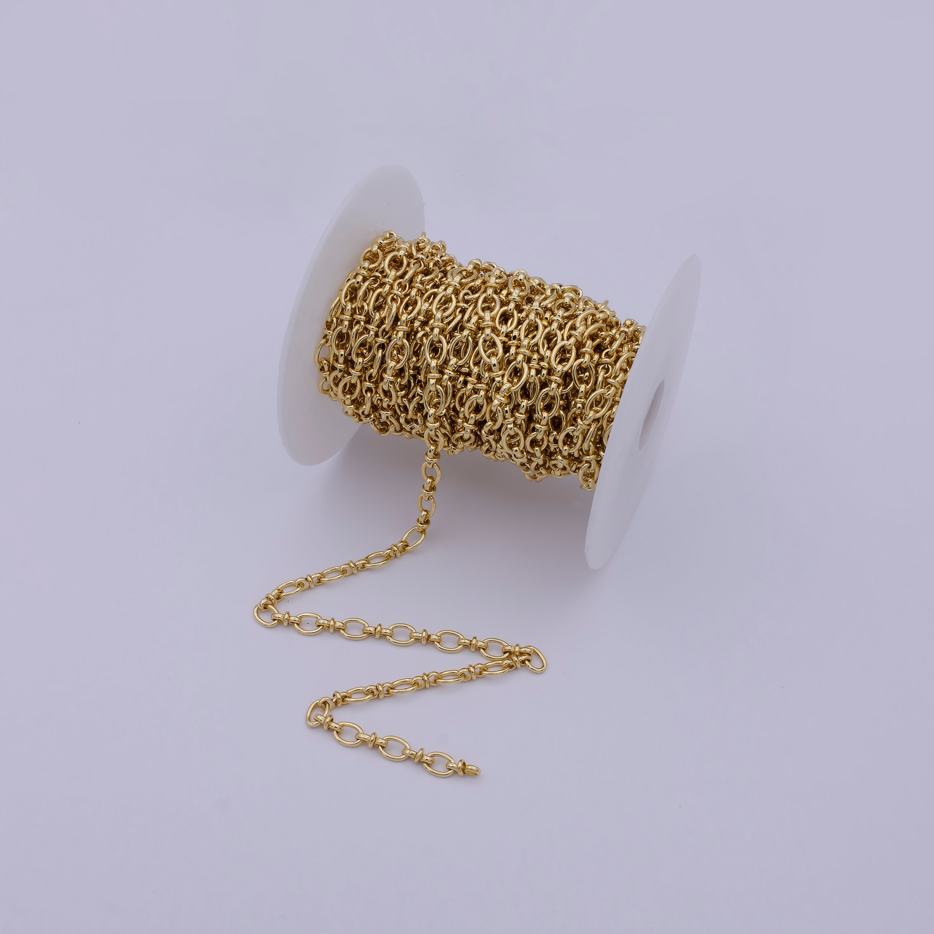 Gold Oval and Figure 8 Chain, Dainty Chain by Yard, Great Quality Bulk ...
