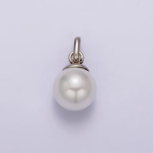 Colgante con mini perla en plata de ley 925 SL-337