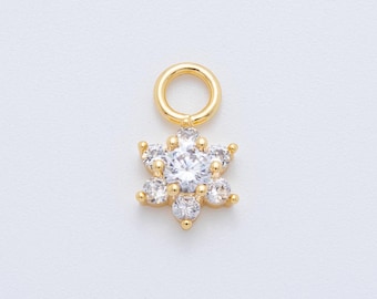 18K Gold Filled Gold Star Charm Pendant – Celestial Jewelry Tiny CZ Star Charm for Earring Charm AH-912