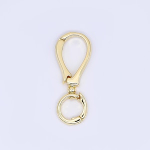 Big 24k gold filled hinged pull clasp charm bail necklace enhancer bail enhancer snap bail clasp charm with open loop for supply Z-1155