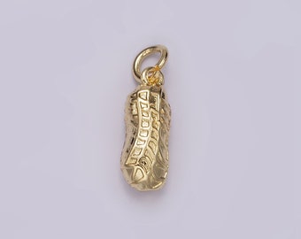 Small Gold Peanut Charm, Peanut Lover Pendant Foodie Mix Charm for Bracelet Necklace Earring Component AG442