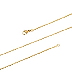 Gold Round Wheat Chain Necklace 20 inch 1.2mm Thickness Delicate Gold Chain Jewelry Making Ready To Wear Chain For Woman,WA-208