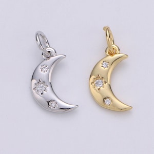Micro Pave Zirconia Arch with Moon and Star Bracelet Micro Pave Zirconia Arch with Moon and Star Bracelet