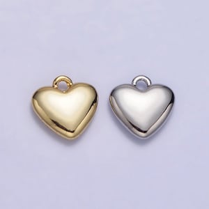 14k gold filled kleine, zierliche, winzige Herz Anhänger Charme für Valentinstag Halskette Armband Schmuck machen liefert ac347