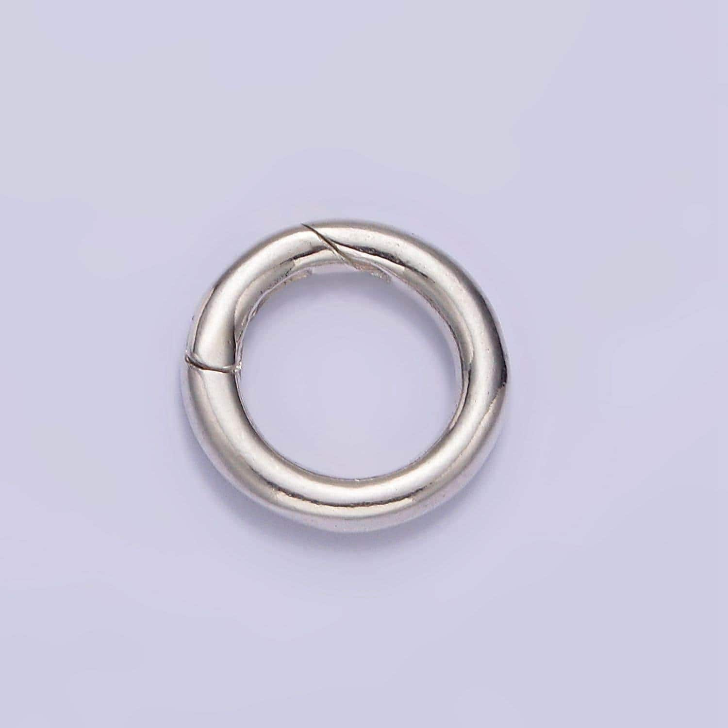 Sterling silver round clasp, s925 silver hinged ring push clasp, spring clasp connector charm holder clasp for necklace bracelet sl-371