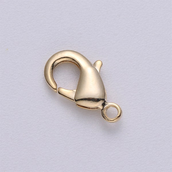 1pc 5 Different Colors  available Lobster Clasp,14K, 18K, Rosegold, Silver, Black Lobster Claw for Jewelry Making, Size Option 12MMX7MM, 117