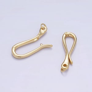 14k gold filled hinged push clasp charm bail for necklace bail enhancer snap bail clasp charm for charm bar supply component jewelry making