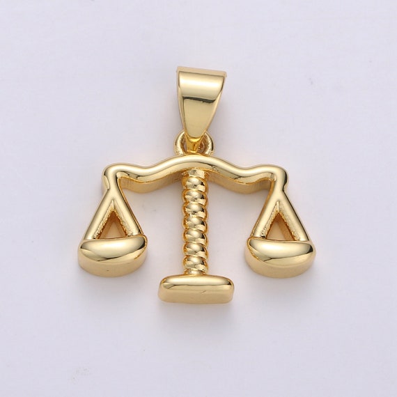 14k Gold Libra Charms Gold Scale of 