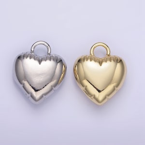 Mini Heart Balloon Charm 14K Gold Filled Love Pendant | W-499