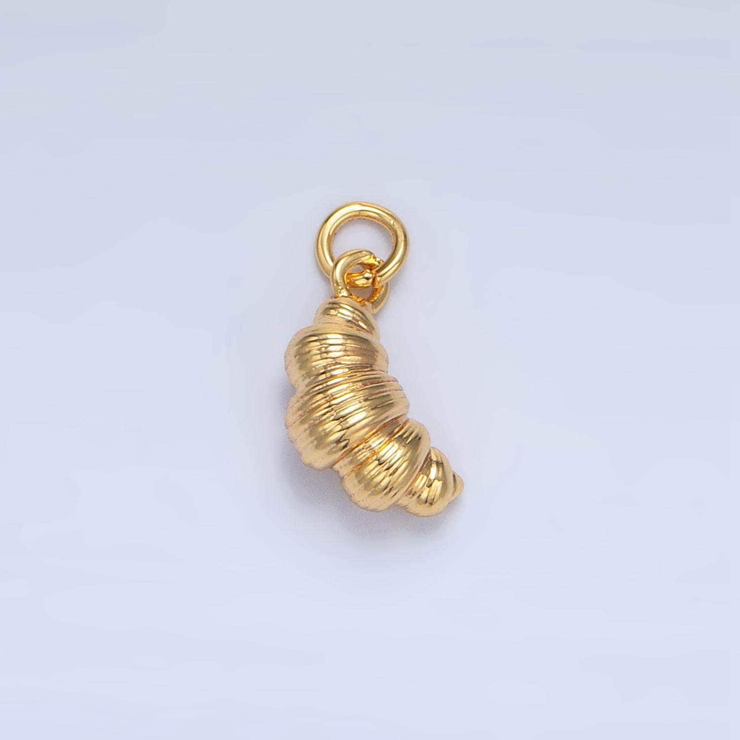 Small gold croissant charm french lover pendant foodie mix charm for bracelet necklace earring component x599