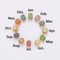 16K Gold Filled 9mm Purple, Clear, Green, Blue, Fuchsia Micro Paved CZ Rondelle Bead DIY Jewelry Making Supply for bracelets | Beads-00039