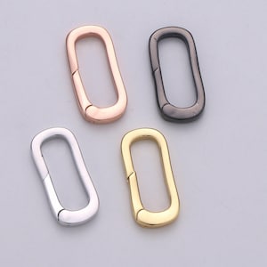 1pc carabiner mutiple color options spring push clasp, screw clasp oval lock, interlocking oval lock clasp, supp- 997, 998, 999, 1000