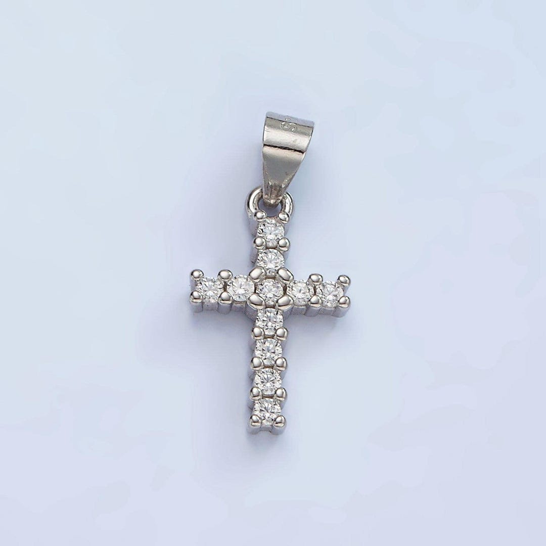 Pendentif Croix Religieuse Micro Mosaïque - Référence REF10640J - Occasion - Bijou Symbolique