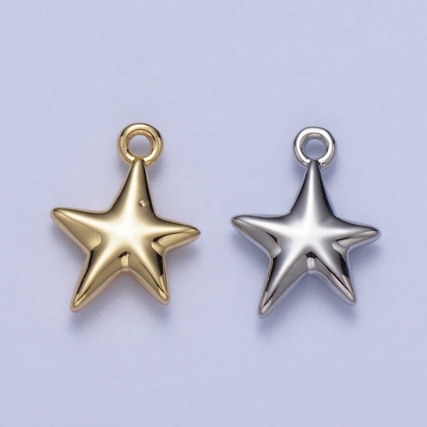 Mini Gold Star Pendant  Lucky Star Charm for Celestial Jewelry Accessories DIY Jewelry Making AC036