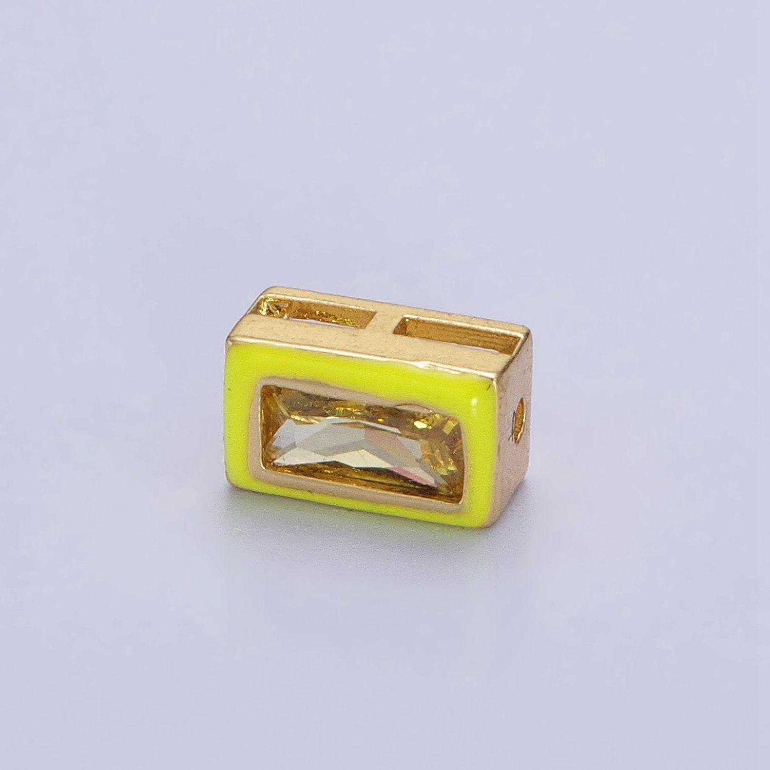 Cubiz Zirconia Square - Enamel Rectangle Cz Geometric Beads Gold Beads ...
