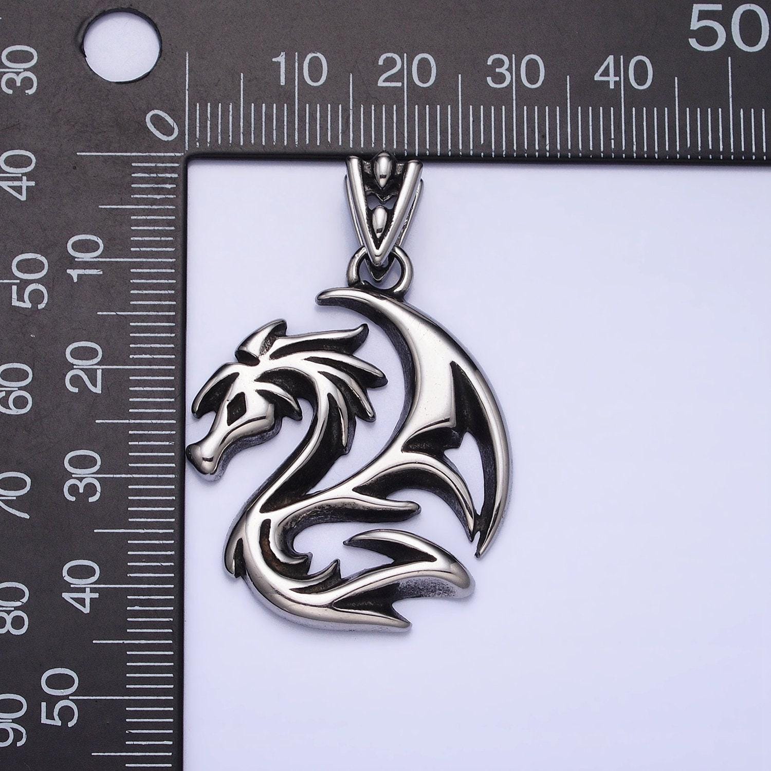 La Collezione Dragon - 6 Ciondoli Antichi Color Argento - Foto 5