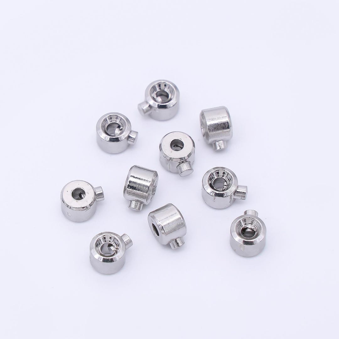 Silver 4mm Threaded Open Barrel Closure Findings by Set | Z1277 - Etsy