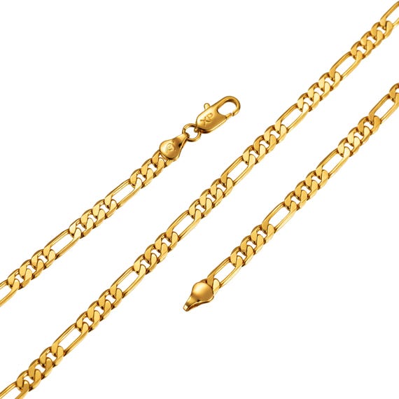 Buy 24k Gold Filled 6mm Figaro Chain 20 Inch Necklace Ready to