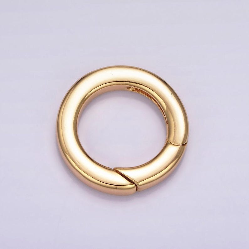 Argola porta-berloques com fecho de pressão em ouro 18k para kit de bijuterias DIY | z492 - z497 imagem 6