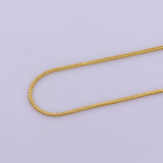 Mens gold wheat chain deals necklace