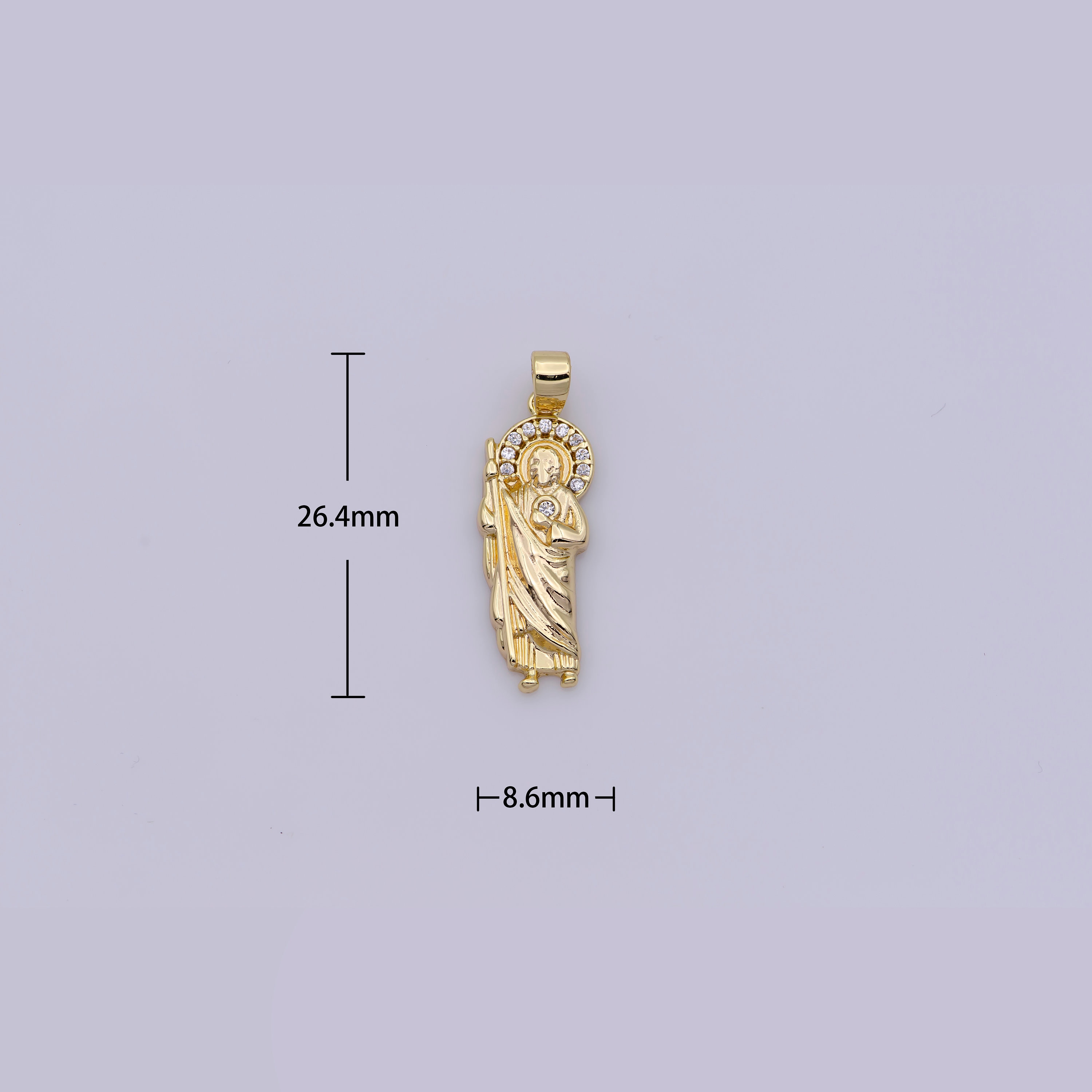 14k Gold Filled St Jude Pendant San Judas Tadeo Medalla Charm - Etsy