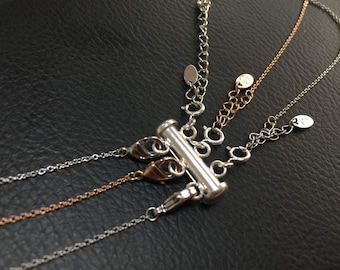 18k gold fill layered necklace detangler, multi strand necklace detangler clasp, layering necklace spacer, layer necklaces / stack bracelet