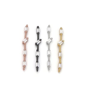1pc 14k Gold  Micro Pave Cubic Zirconia dongle Pendant Charm, Micro Pave CZ Pendant Charm, For DIY Jewelry, Multiple color Option