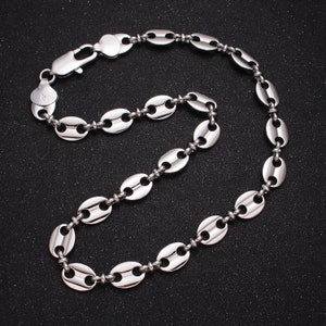 Bold Silver Anchor Chain Chunky Mariner Link Chain Necklace Thick width 11 mm for Statement Jewelry 23.5 Inch Necklace for Men Women Unisex