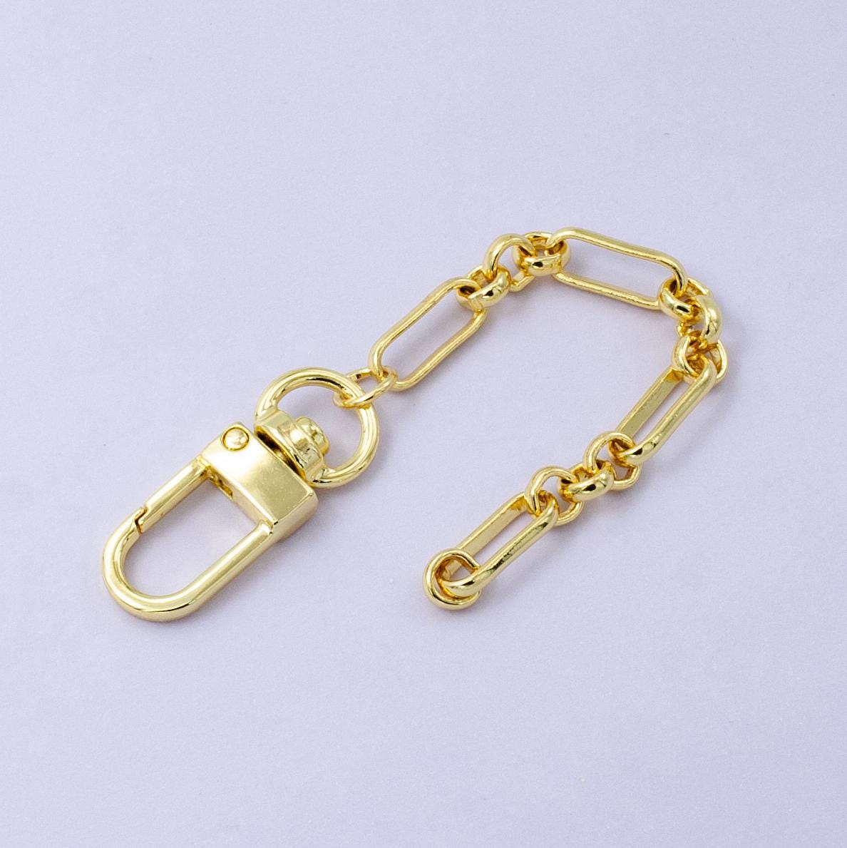 24Kゴールドフィルドの8の字チェーン 5インチ バッグチャーム用 DIY