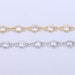 White Gold  Rhodium Micro Pave Charm Chain by Yard, 14K Goldfilled CZ Round Charm Specialty Link Chain, CZ Charm dia 4mm, ROLL- 41,47 