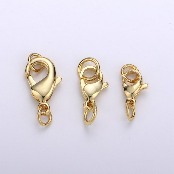 Wholesale Lobster Clasp Gold Lobster Claw With Jump Ring for Jewelry  Making, 3 Different Size and Quantities, SUPP-1065 1073 -  Canada