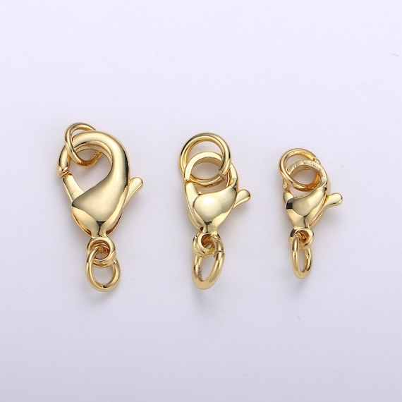 Wholesale Lobster Clasp Gold Lobster Claw With Jump Ring for Jewelry  Making, 3 Different Size and Quantities, SUPP-1065 1073 -  Canada