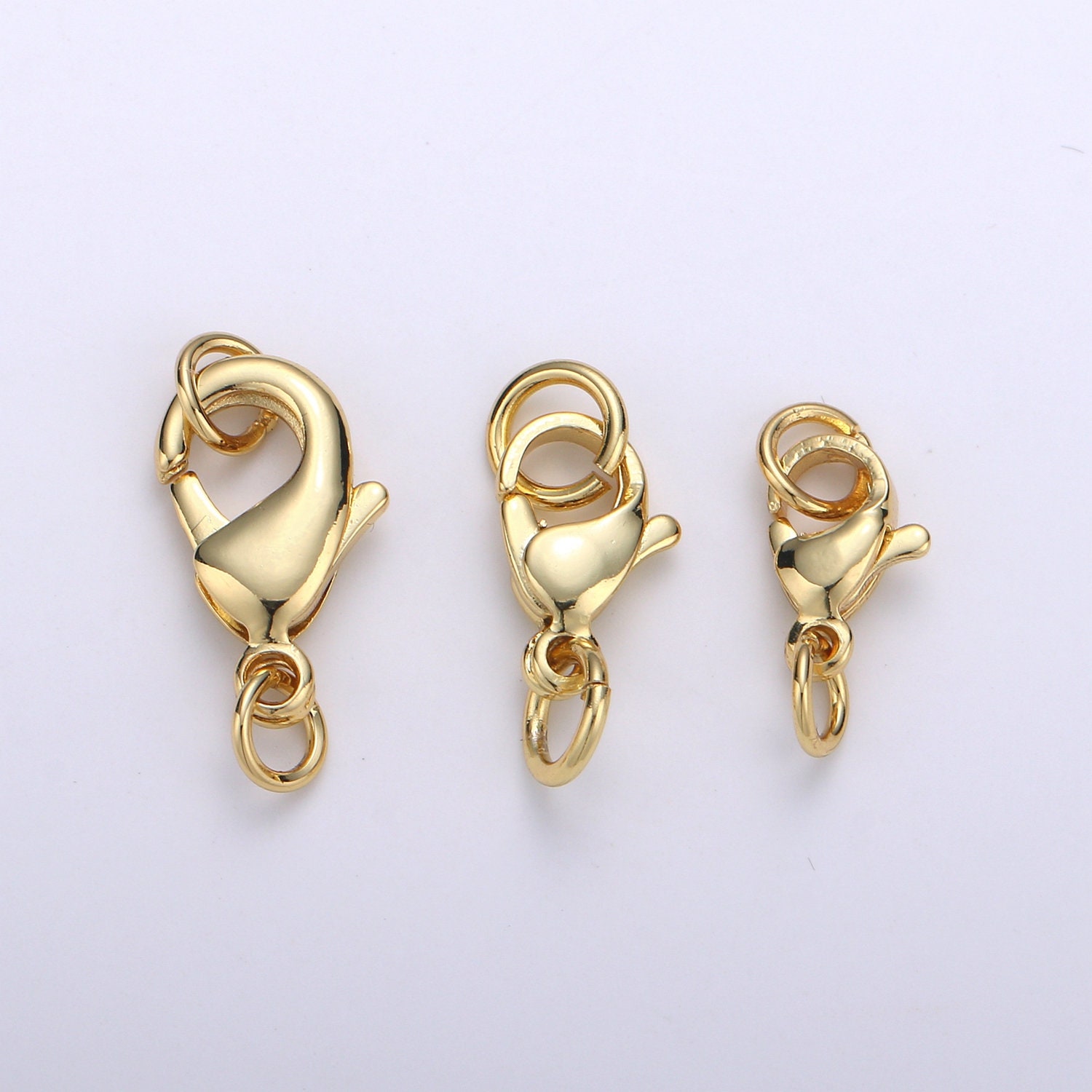 Bead Landing 15mm Gold Lobster Claw Clasp - 8 ct