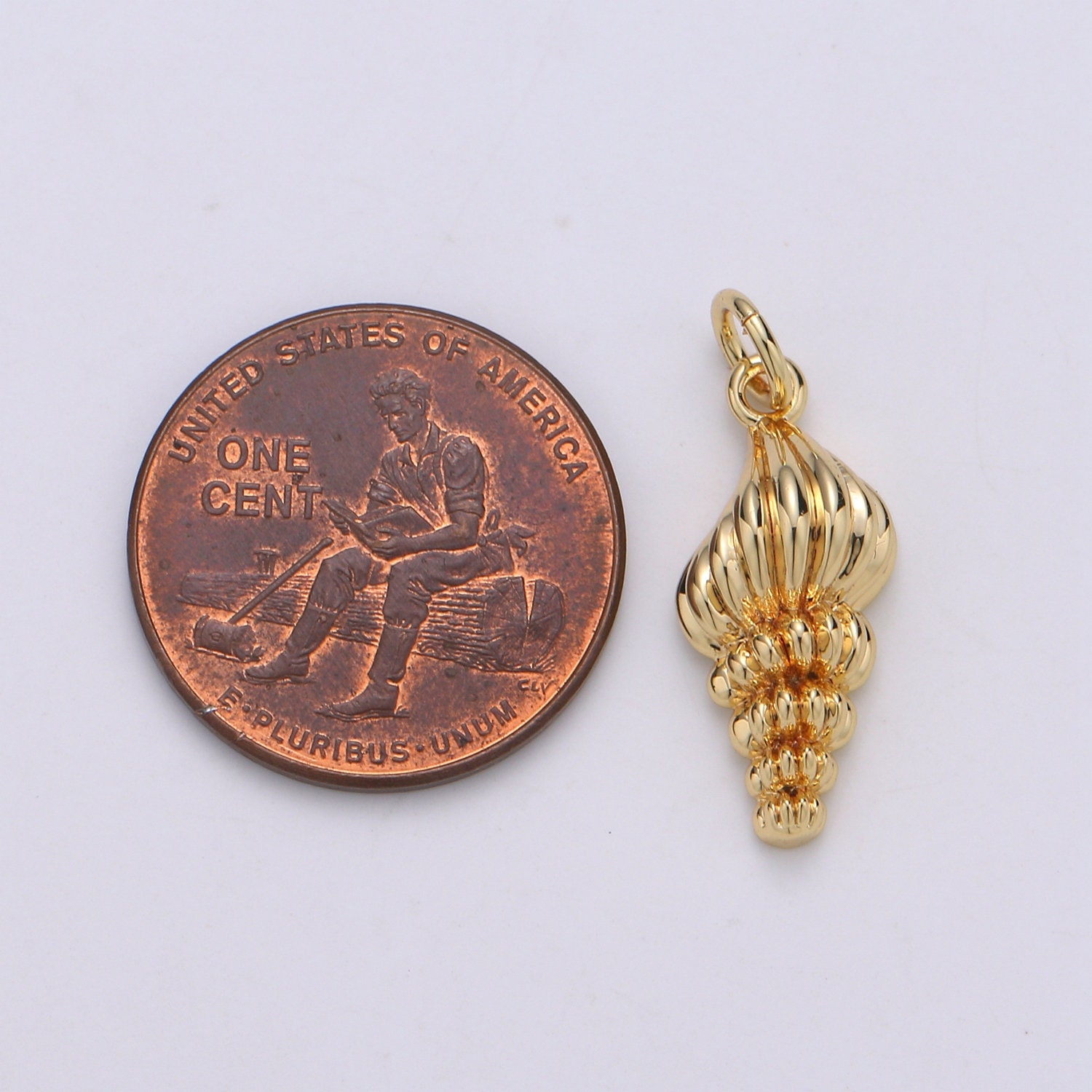 Sea Snail Shell 24K Gold Charm Golden Snail Shell Pendant - Etsy
