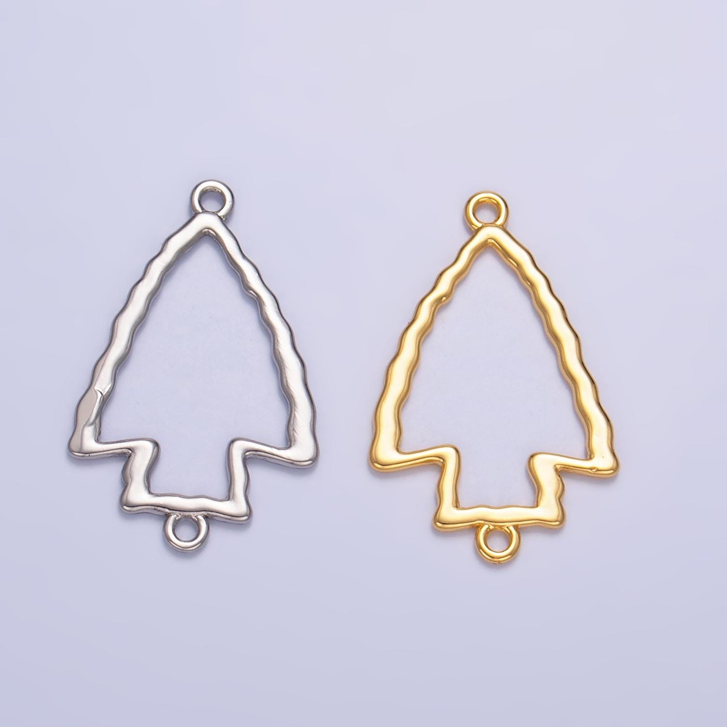 Dainty Gold Filled Arrowhead Charm Connector for Bracelet Necklace Link Connector Jewelry Making Supply Arrow Head Design | F833