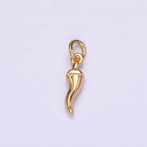 18k gold filled 11mm chili fruit puffed add-on charm | n1764