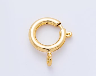 18K Gold Filled 16mm Minimalist Spring Clasp Closure Finding | Z1394