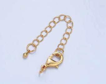 Gold filled lobster clasp with chain extender | l-310 l-311