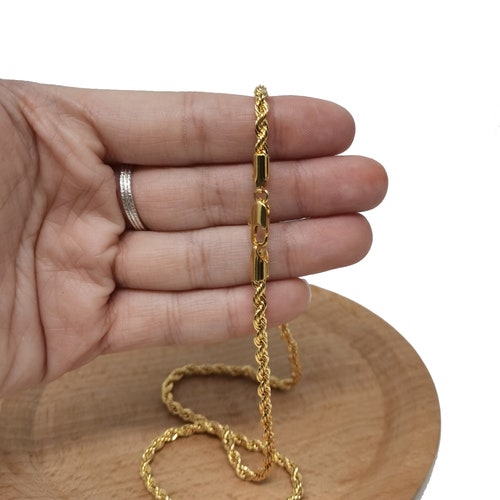 Gold Rope Necklace Chain - Etsy