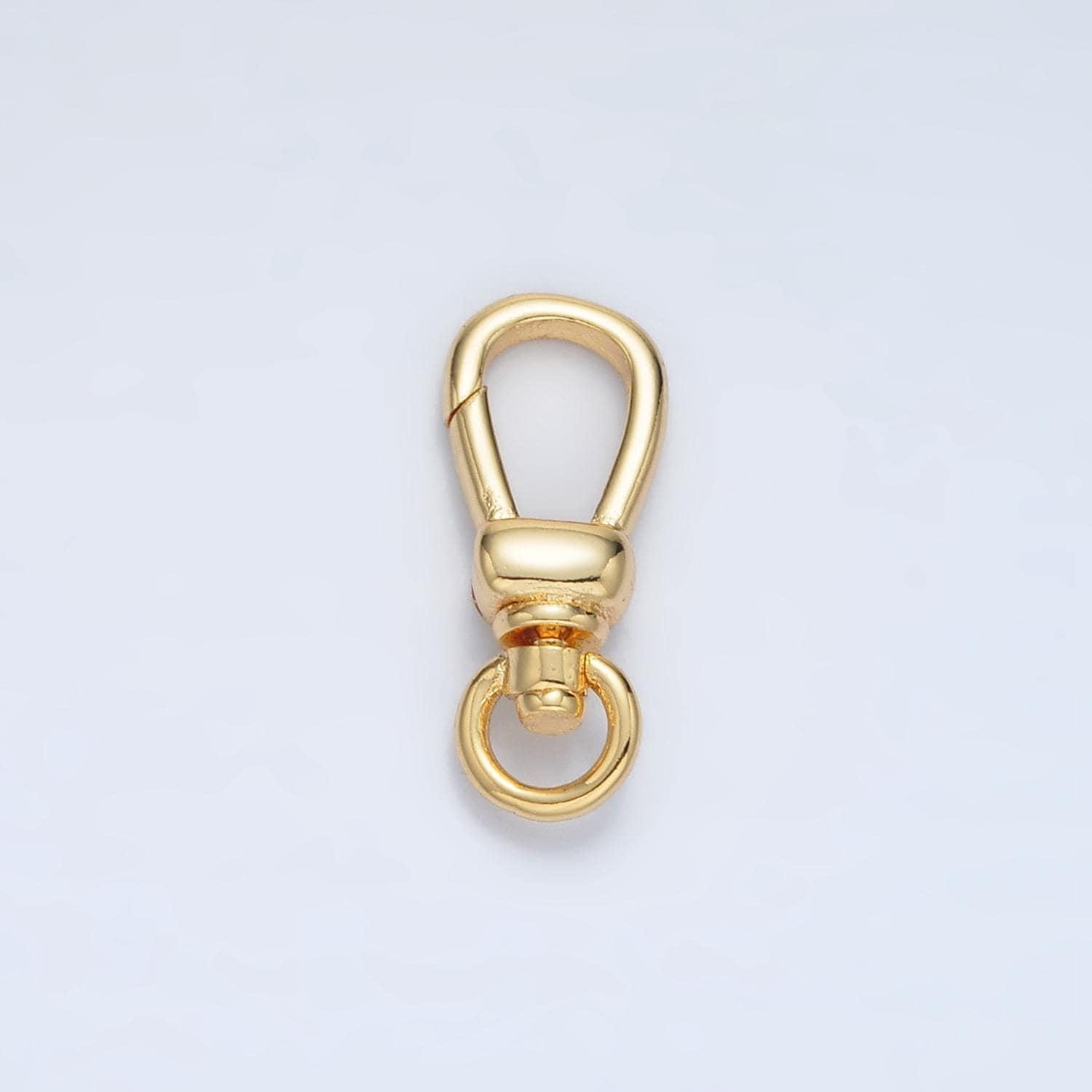 24k vergoldete Karabinerhaken, 18mmx6mm Karabiner in goldfarbe z-863